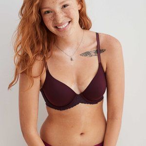 Aerie Sunnie lightly-lined maroon bra 36DD